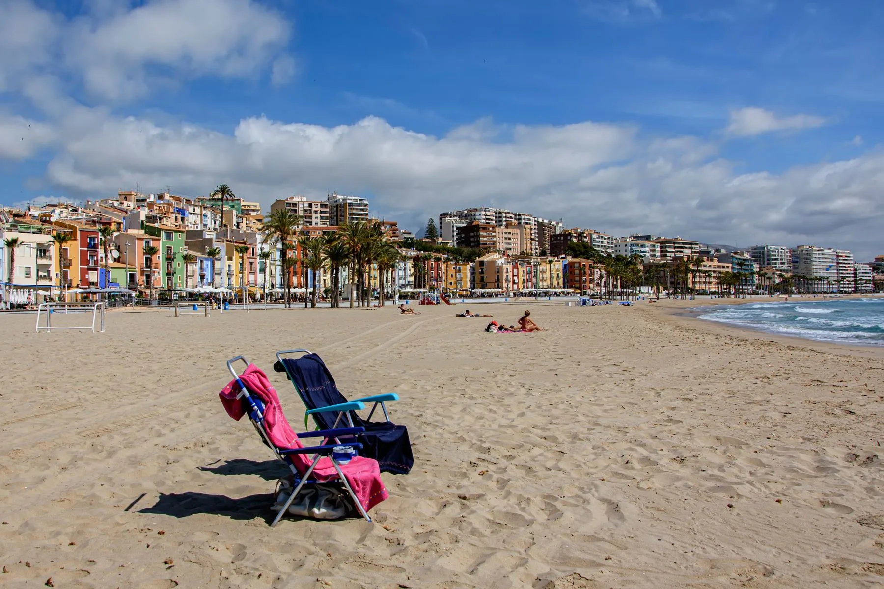 Sunny Spanish coastline with clear blue sky